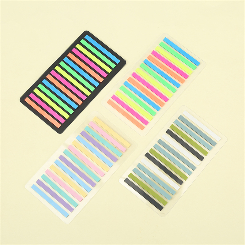 Professional Highlighter Index Sticky Strips, Book tabs tag Reading Markers, Clear See Through Sticky Notes. 