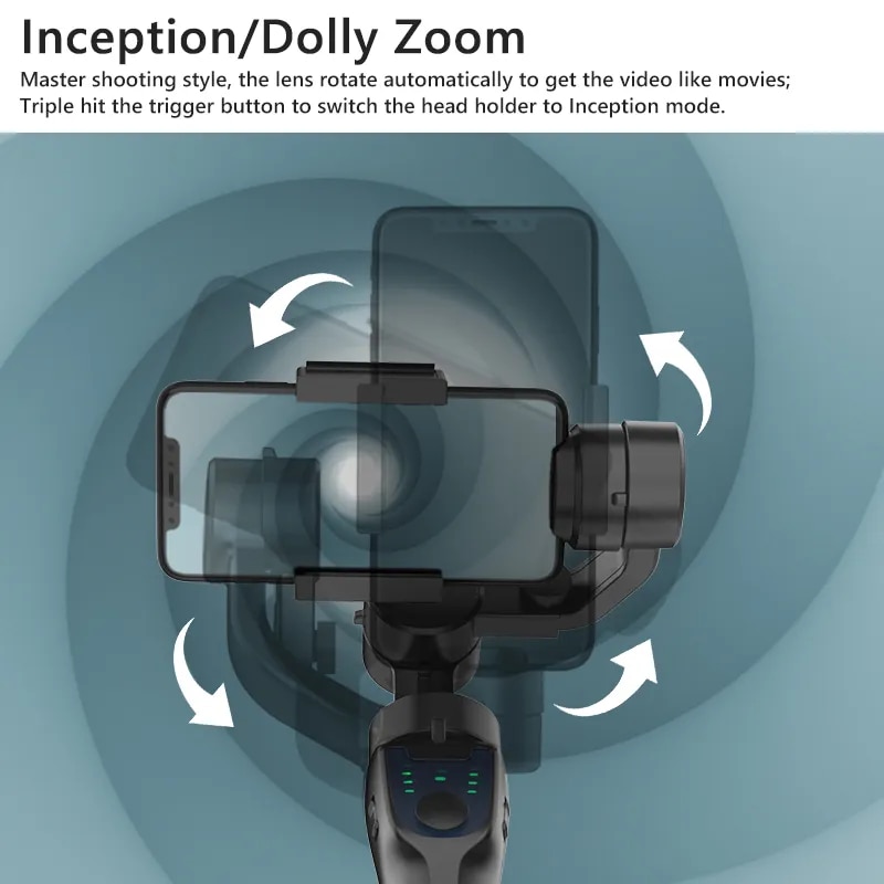 F8 Handheld 3-Axis Gimbal Phone Holder Anti Shake Video Record Stabilizer for Xiaomi iPhone Cellphone Smartphone. 
