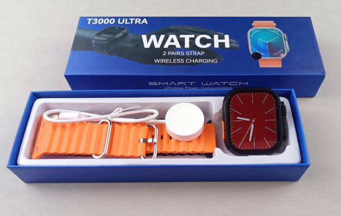 T3000 Ultra Smartwatch With 2 Pairs Straps. 
