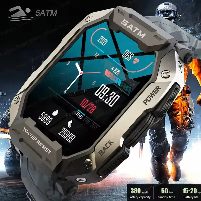 LIGE New Smart Watch For Men Bluetooth Full Touch Screen 5ATM Waterproof Watches Sports Fitness Smartwatch Man Relogio Masculino