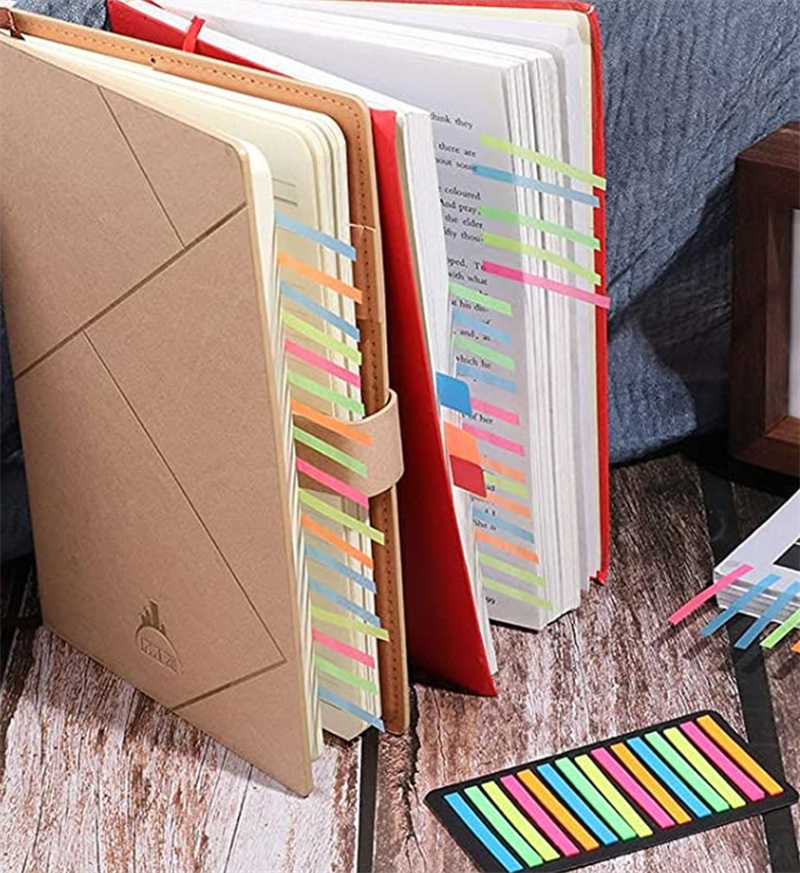 Professional Highlighter Index Sticky Strips, Book tabs tag Reading Markers, Clear See Through Sticky Notes. 