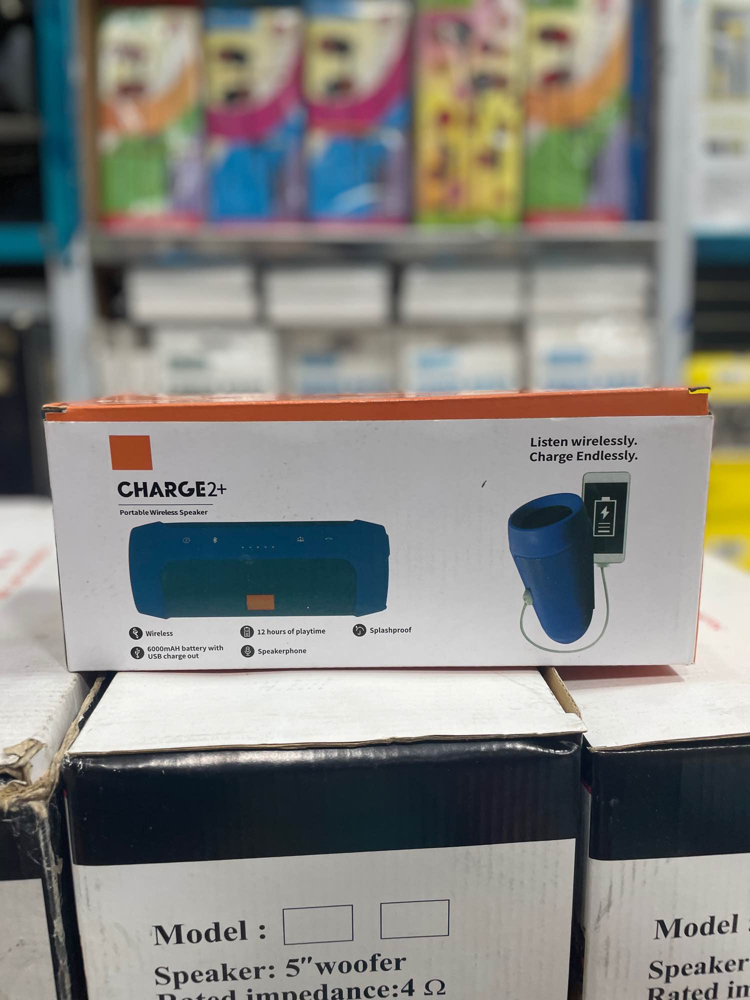 Charge 2+ Bluetooth Speaker with Power Bank – Portable. 