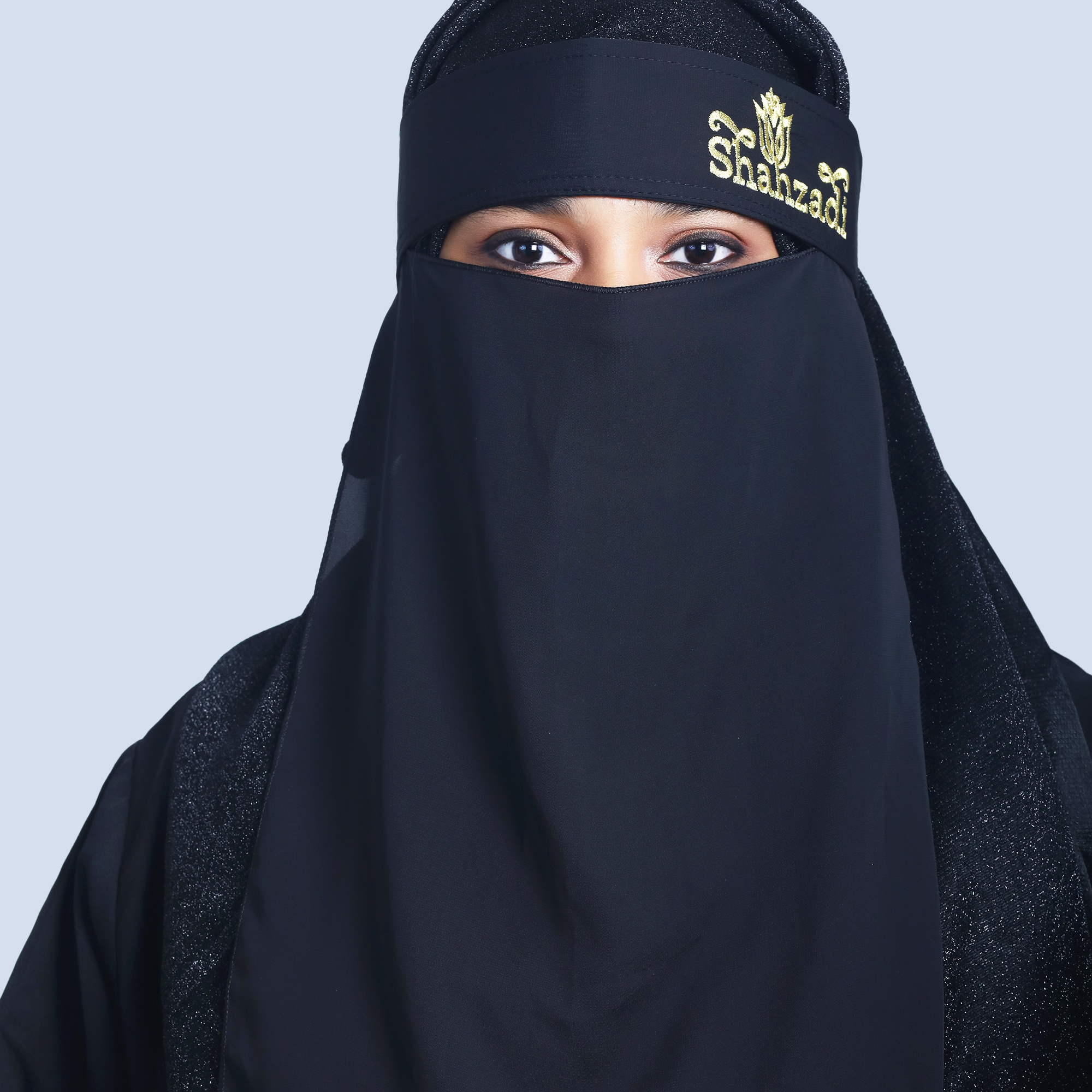 Stylish Embroidered Single Layer Niqab | Shahazadi Niqab | Trendy, Comfortable, Easy-to-Wear Design for Women. 