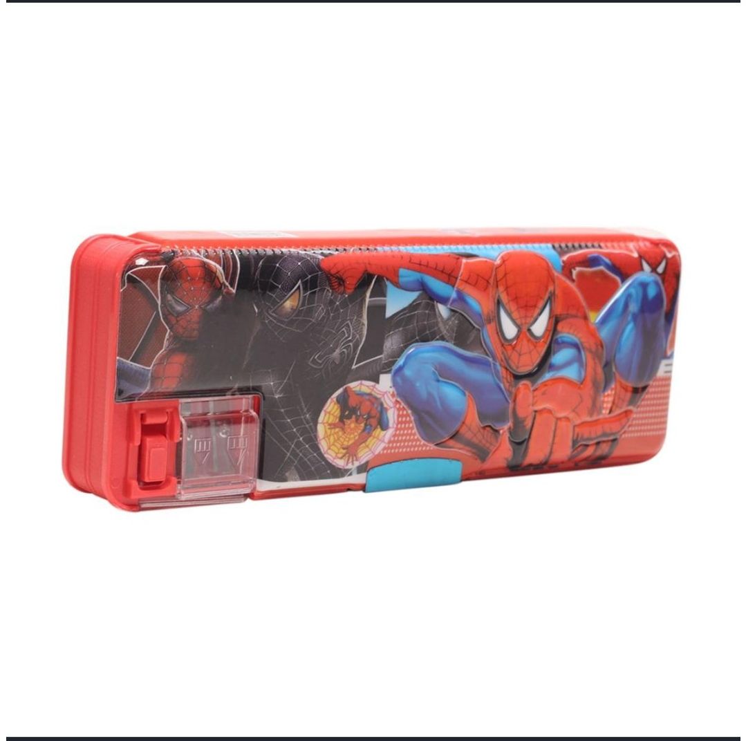 Spiderman Pencil & Pen Box with double sharpener. 