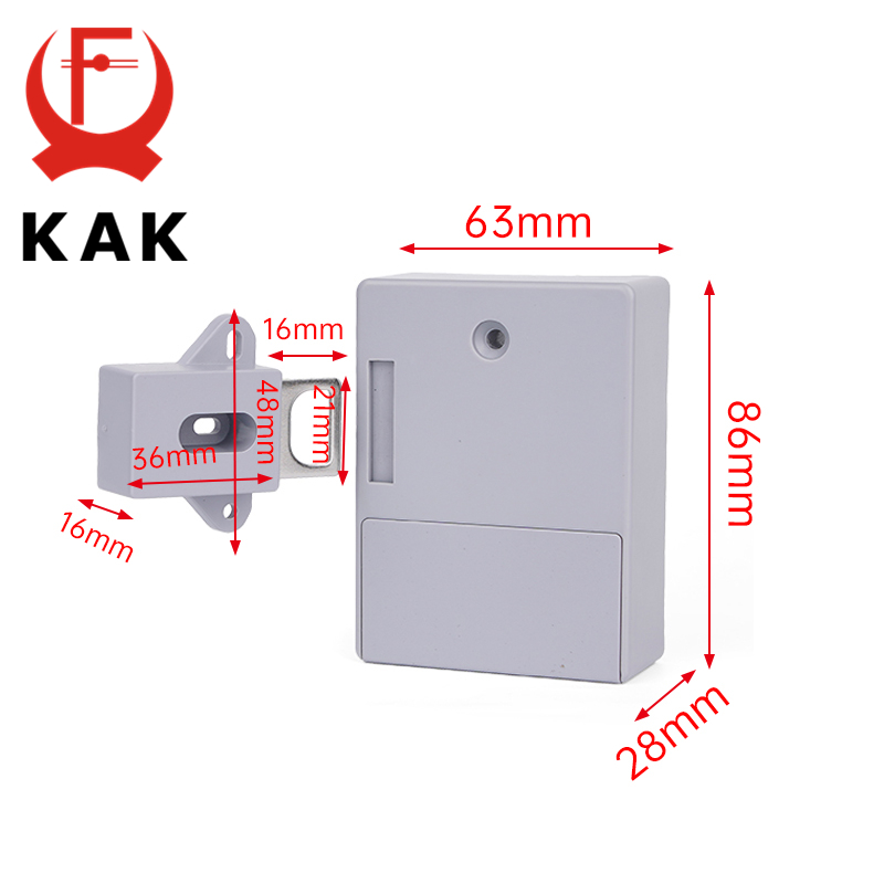 KAK Electronic Lock Locker RFID Cabinet Lock Invisible Sensor Lock Hidden Drawer Locks Keyless Child Safety Lock Door Hardware. 