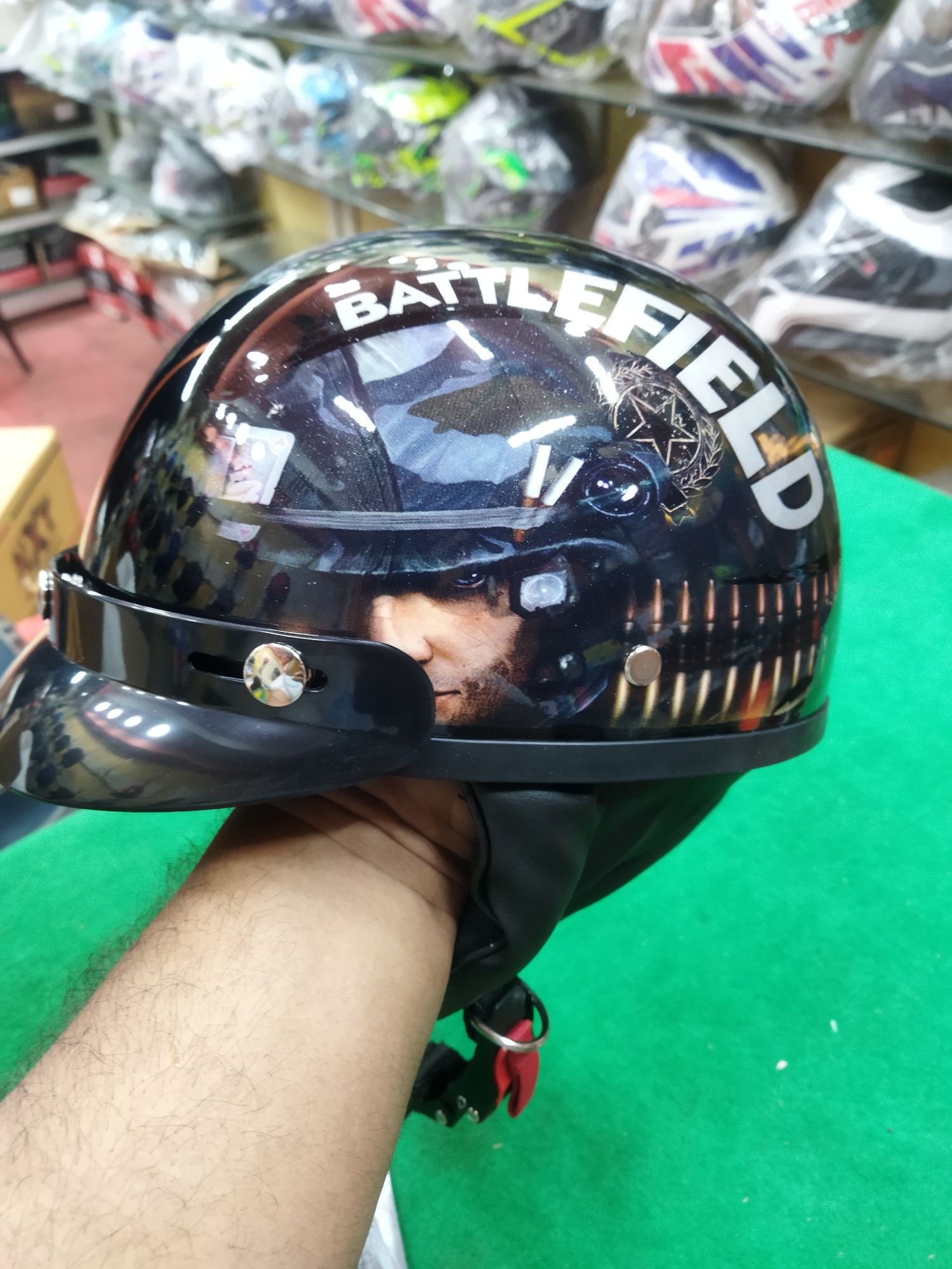 NXT Safari Stylish Plain Colour Helmet. 