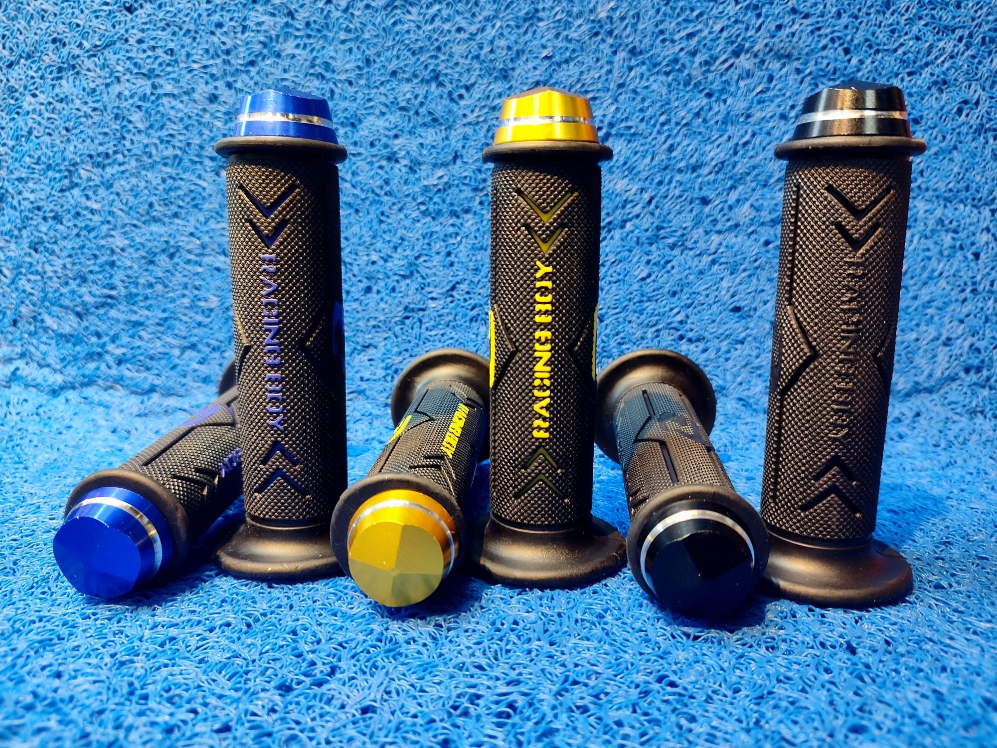 RCB, RB Alloy Handle Grip. Universal, Anti Slippery, High Quality And Durable, Resist Hand Fatigue, Sillicone Rubber, Easy Installation, Very Stylish