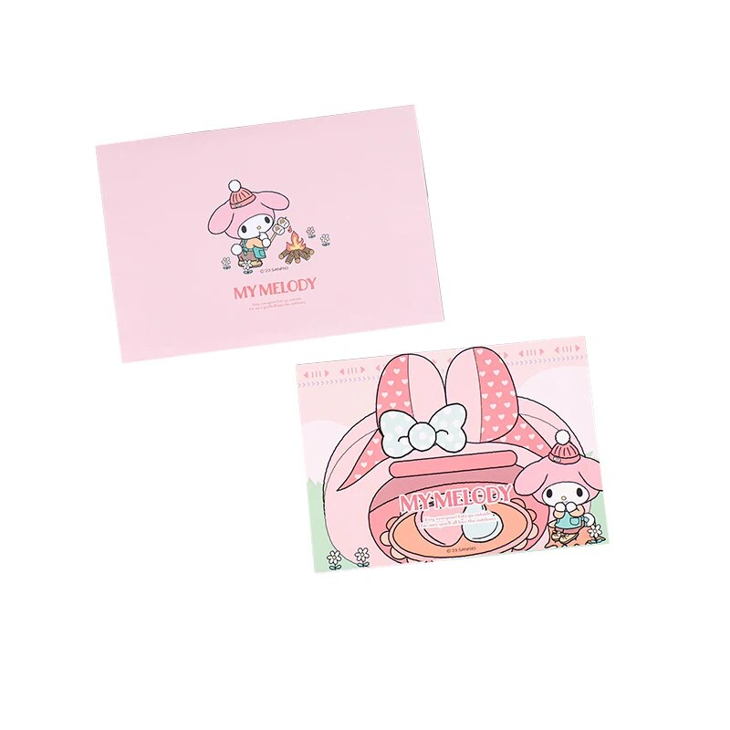 Sanrio Message Card With Envelope Closure Sticker Kuromi Mymelody Cinnamoroll Hellokitty Birthday Greeting Cards Girl Gifts