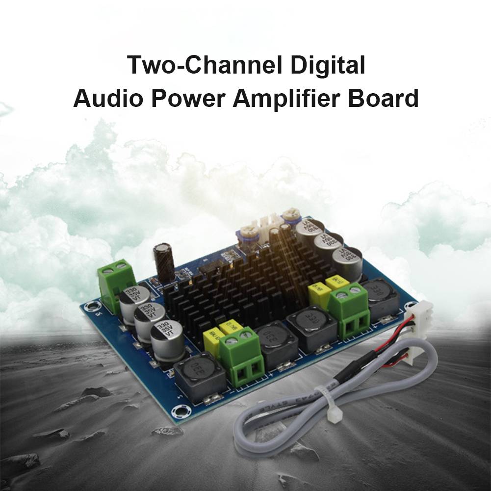 TPA3116 D2 DC 12V 24V 120W*2 Digital Audio High Power Amplifier Board Dual-channel Stereo High Power Subwoofer Board Kit XH-M543. 