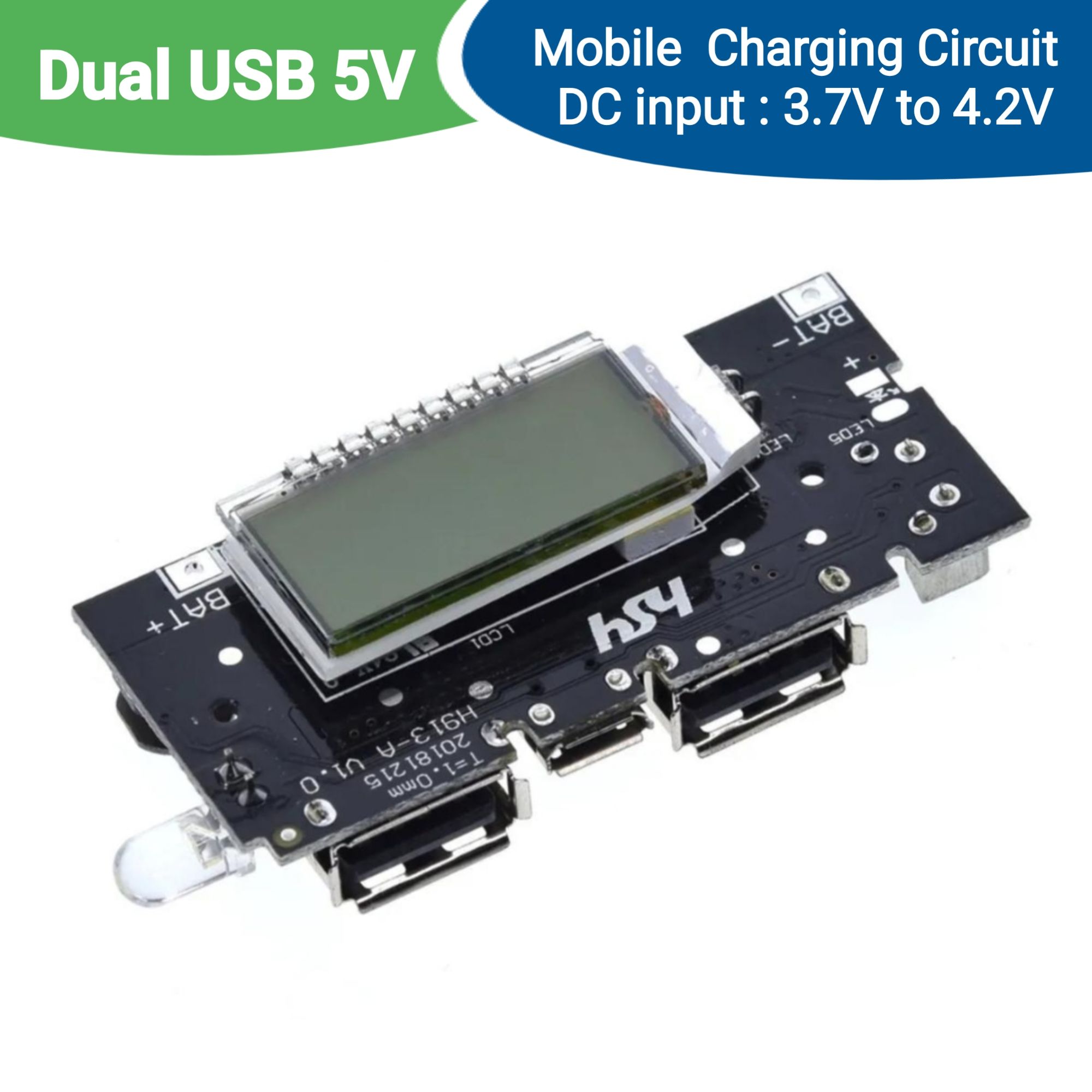 Mobile Power Bank Circuit Dual USB 5V 1A 2.1A Mobile Power Bank 18650 Battery Charger PCB Power Module For Phone Diy Led LCD Module Board - Solar Panel