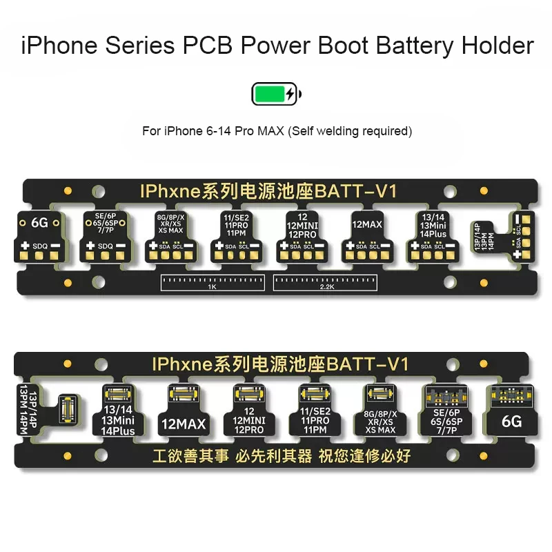 WL Battery Connect Buckle Power Boot Cable FPC Connector iPhone Motherboard Power-On For iPhone 6 7 8 X 11 12 13 14 Series. 