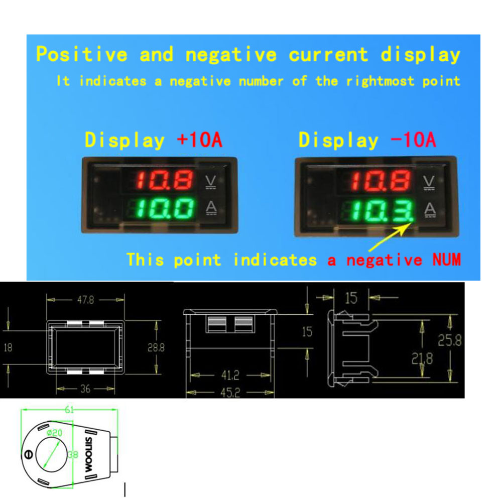 DC 300V 100A 200A 400A Hall Voltmeter Ammeter lithium Battery Monitor 12V 24V 36V 48V 60V 72V 84V Lifepo4 lead-acid Li-ion BMS. 