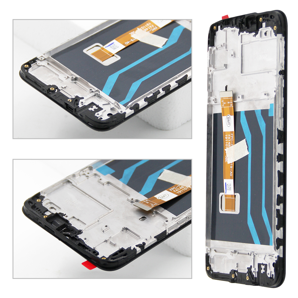6.5'' For Realme C3 RMX2027 RMX2021 LCD Display With Frame Digitizer Touch Screen For OPPO Realme C3 Display Replacement. 