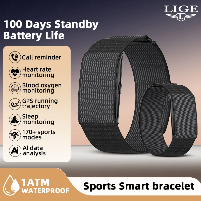 New No Screen Smart Watch Men  Running Trajectory Ultra Light Bracelet Blood Oxygen Heart Rate 24H Health Band Sports Watches