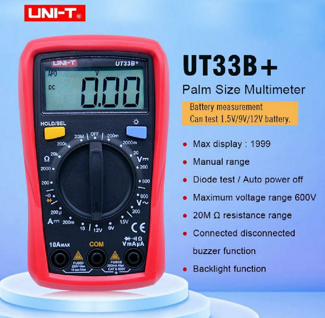 Multimeter Ut33 UNI-T Multimeter Model: UT 33+ Digital Multimeter