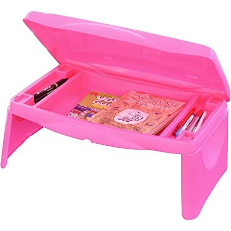 Lap Desk with Storage - Durable Lightweight Portable Laptop Computer Adults Desk for Kids Homework or Study. 