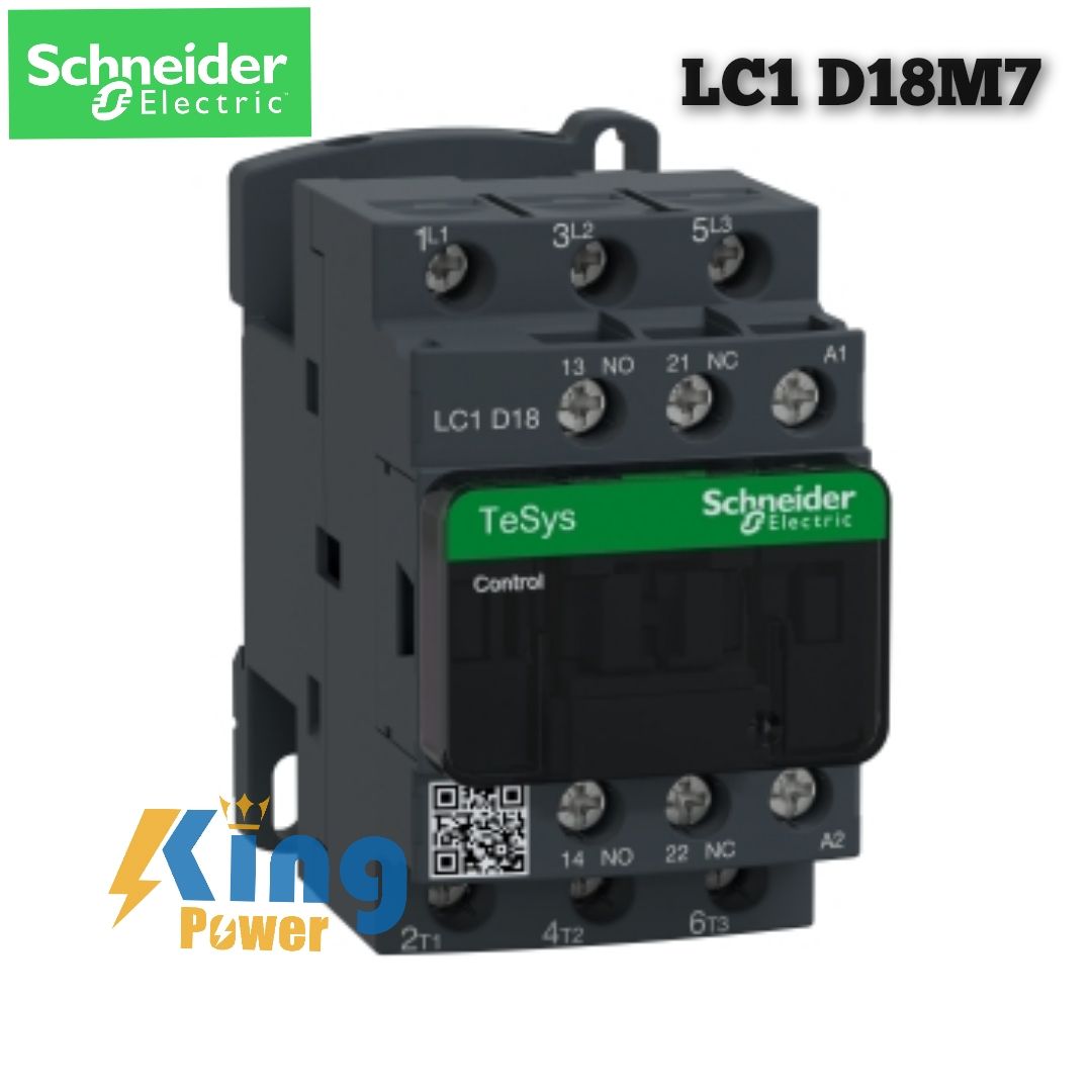 Schneider magnetic contactor LC1 D18M7, 18A-AC-3, 3P, Ith32A-AC-1, Volt :220 V AC coil.