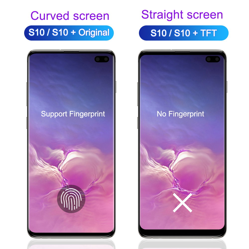 100% Tested S10 Plus LCD with frame for SAMSUNG Galaxy S10 G973 G973F/DS Display Touch Screen Digitizer For Samsung S10+ G9750. 
