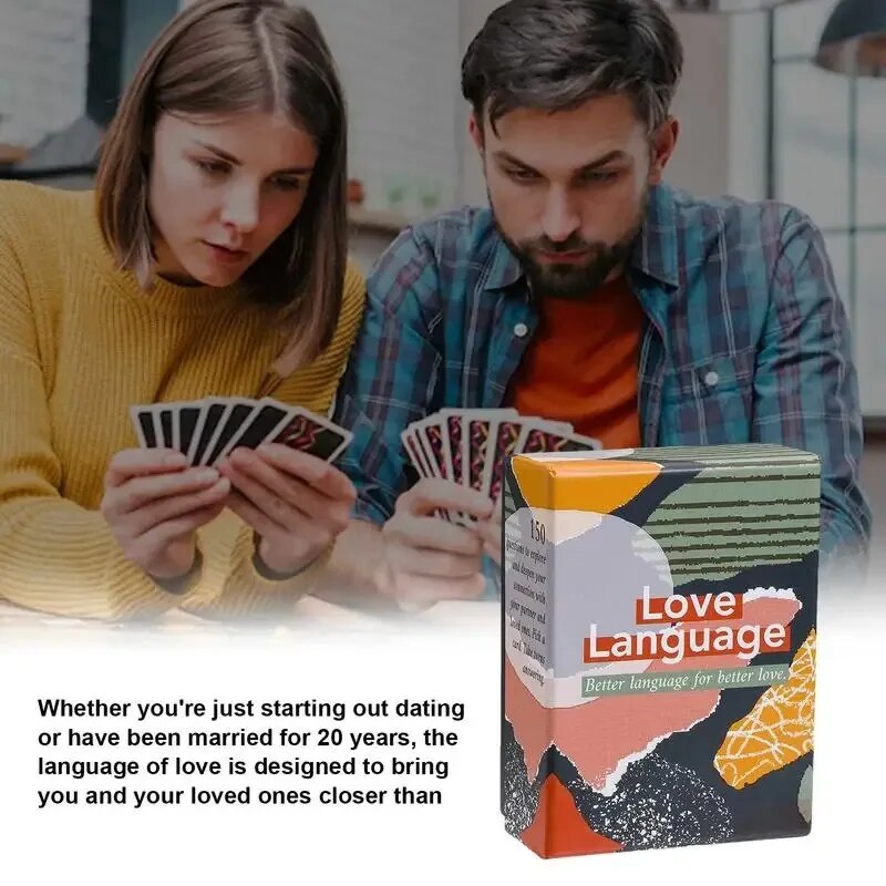 Board Card Game Love Language 150 Conversation Starter Question for Couples Connection Partner Date Night Relationship Repairing. 