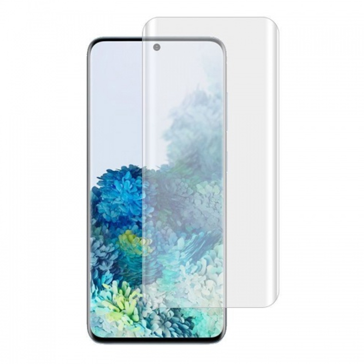 UV Light Adhesive Tempered Glass Screen Protector for Samsung Galaxy S22 Series and Note 20 Series - Transparent, Easy Installation with UV Curing. 