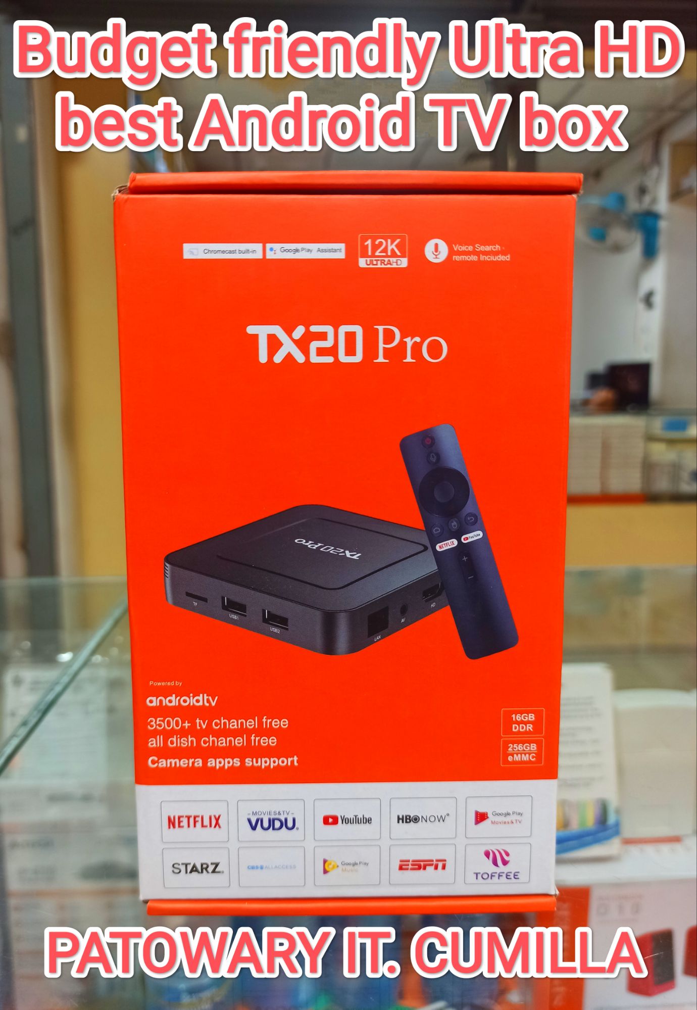 TX20 Pro 12K Ultra HD Best Android Smart TV Box. With Voice control, Bluetooth and Warranty. 