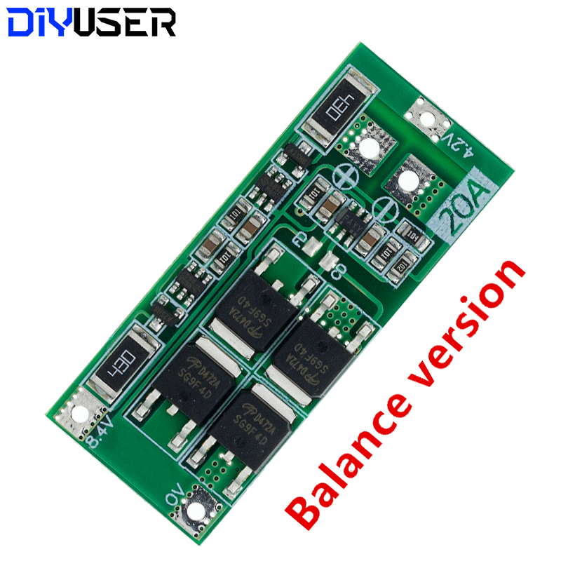 2S 3S 4S 5S Li-ion Lithium Battery 18650 Charger BMS 20A 25A 30A 40A 60A 100A Protection Board with Balance For Drill Motor. 