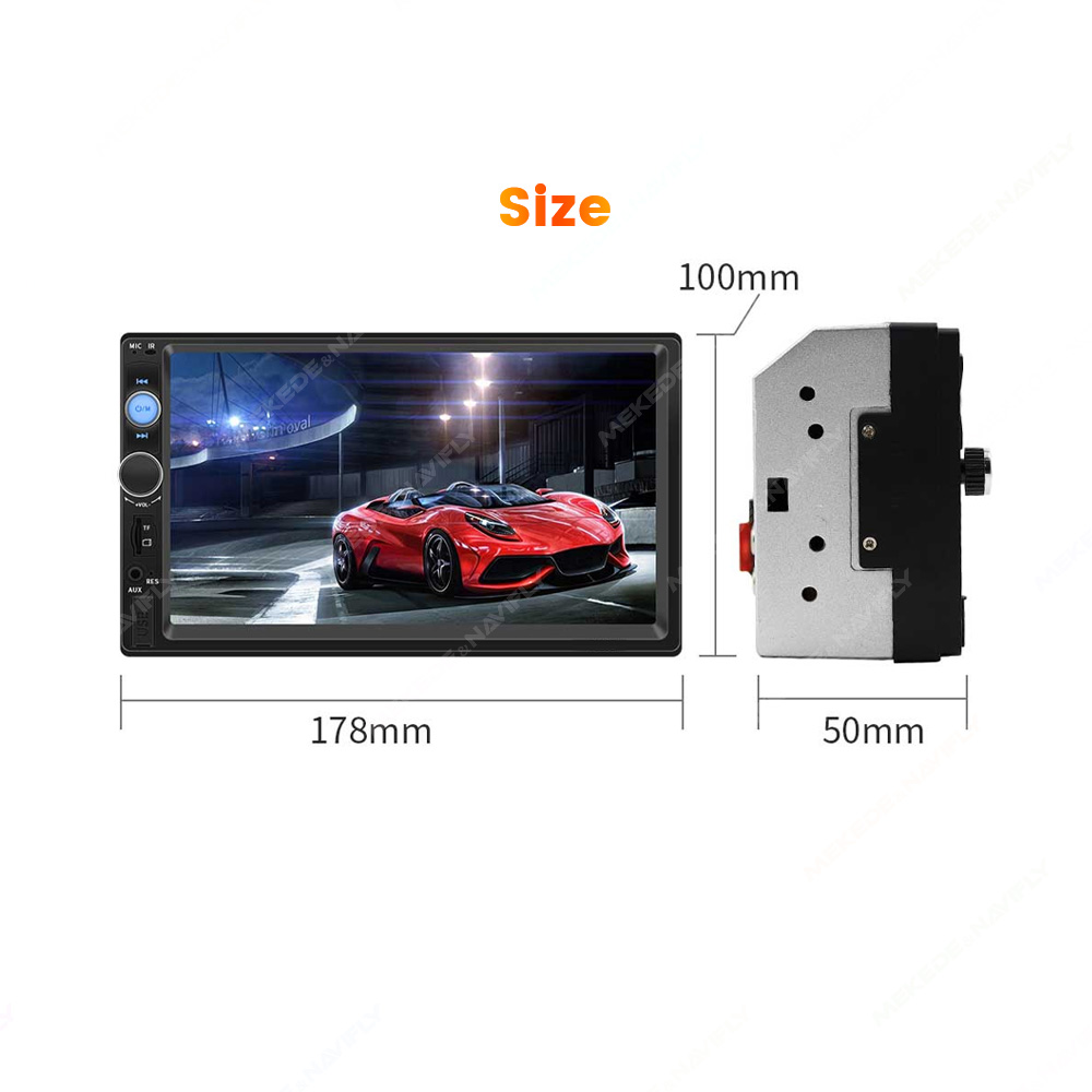 Navifly ND1 2 din Car Radio 7" HD Touch Screen Autoradio Multimedia Player Universal Car Stereo MP5 Player BT SWC TF FM Camera. 