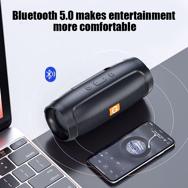 Portable Subwoofer Bluetooth Speakers Outdoor Stereo Surround Waterproof Loudspeaker Wireless Sound Box Support FM Radio TF Card. 