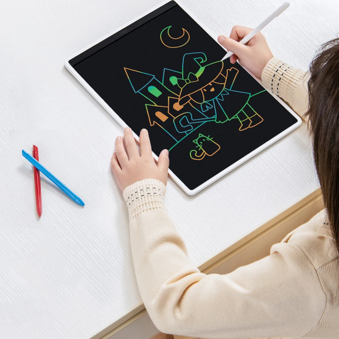 XIAOMI Mijia LCD Blackboard Color Version 10/13.5inch Coloured Handwriting No Dust and Ink Draw Study Message Board for Children. 