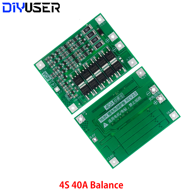 2S 3S 4S 5S Li-ion Lithium Battery 18650 Charger BMS 20A 25A 30A 40A 60A 100A Protection Board with Balance For Drill Motor. 