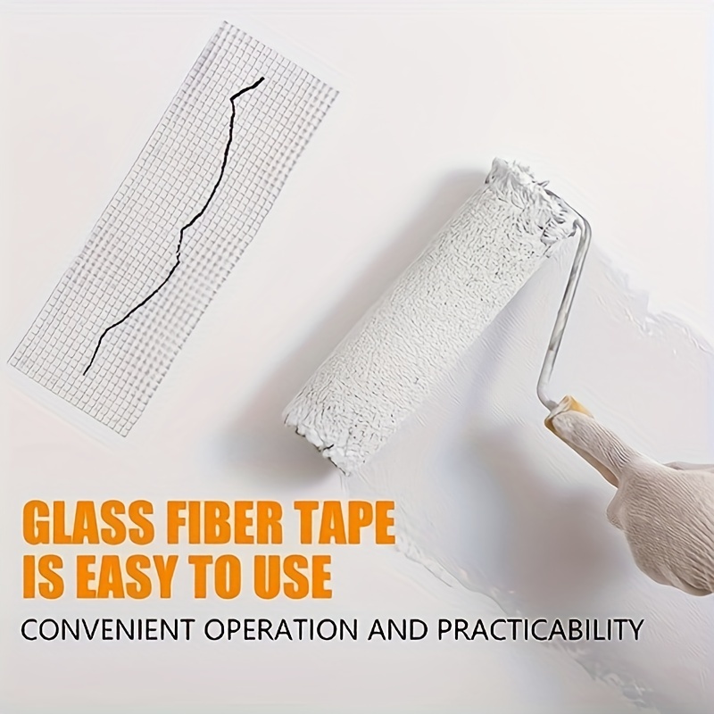 1 Roll 30M Glass fiber self-adhesive mesh tape wall crack Repair thermal insulation Decorative Mesh Seam Tape. 