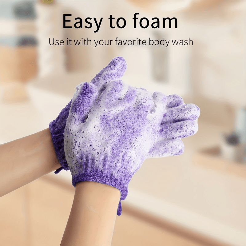 10pcs Colourful Exfoliating Gloves, Bath Gloves For Shower, Double Sided Exfoliating Gloves, For Spa, Massage And Body Scrubs. 