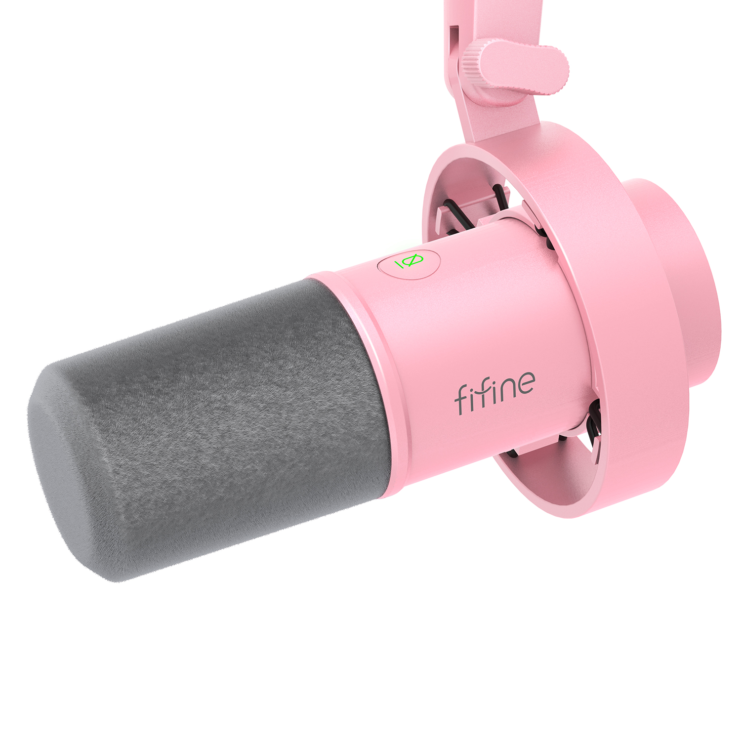 FIFINE Dynamic USB/XLR Microphone with Gain Knob/Touch-mute/Headphone Jack,Recording Mic for PC Sound Card Streaming-K688W White. 