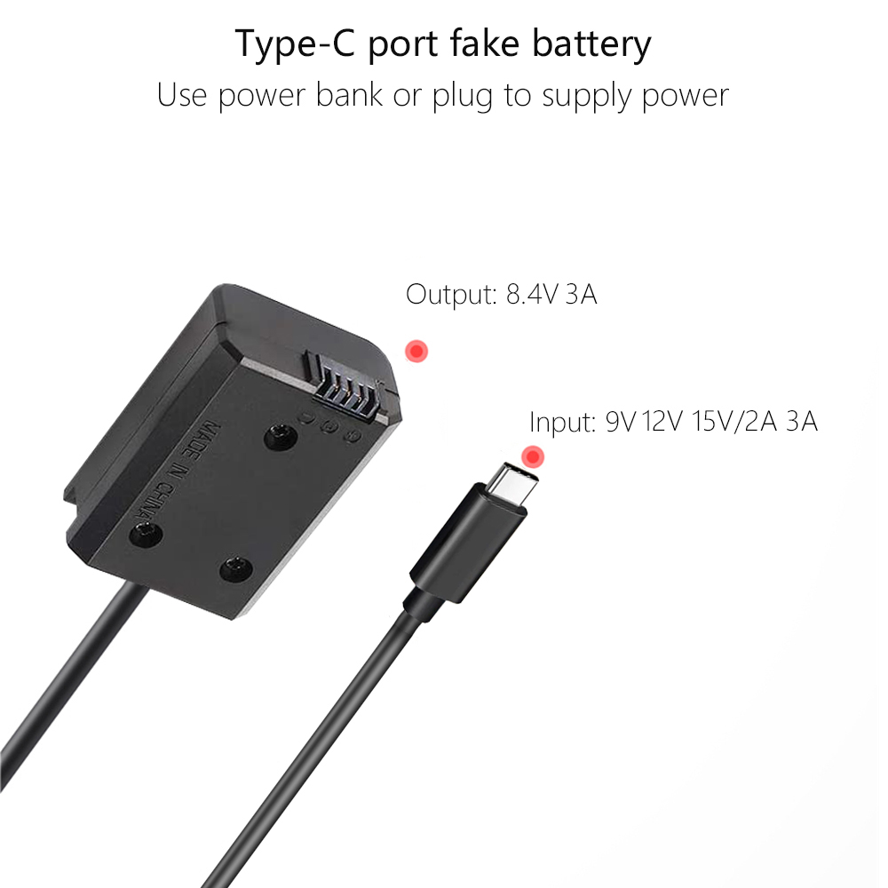 AC-PW20 USB-C Adapter NP-FW50 Dummy Battery for Sony Alpha ZV-E10 A6000 A6100 A6300 A6400 A6500 A5000 A5100 A7 A7II A7RII A7S. 