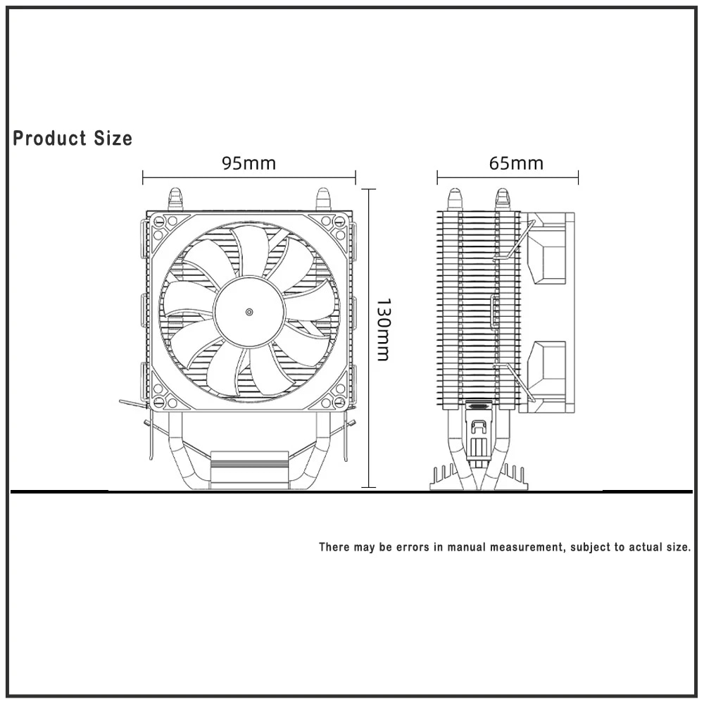 Cpu Cooler 2011 2 Heat Pipes Processor Cooler X99 For Intel AMD RGB Air Cooler Cpu Cooling Fan. 