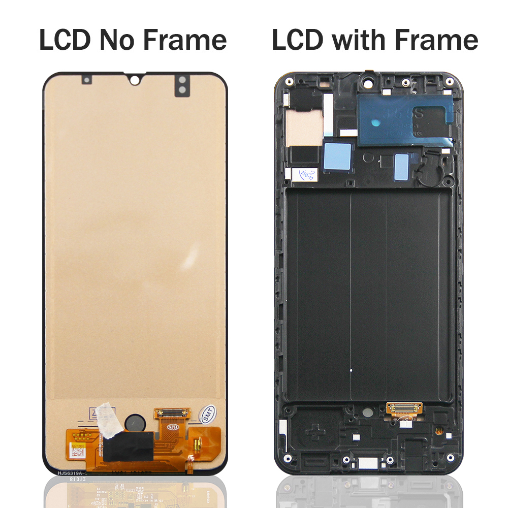 tft A50 Display Screen With Frame, for Samsung Galaxy A50 A505 A505FN/DS A505F/DS LCD Display Digital Touch Screen Replacement. 