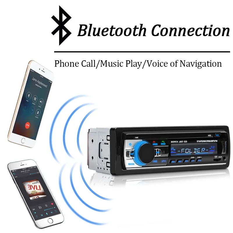Car Radio 1 din Stereo Player Digital Bluetooth MP3 Player 60Wx4 FM Radio Stereo Audio Music USB/SD with In Dash AUX Input. 