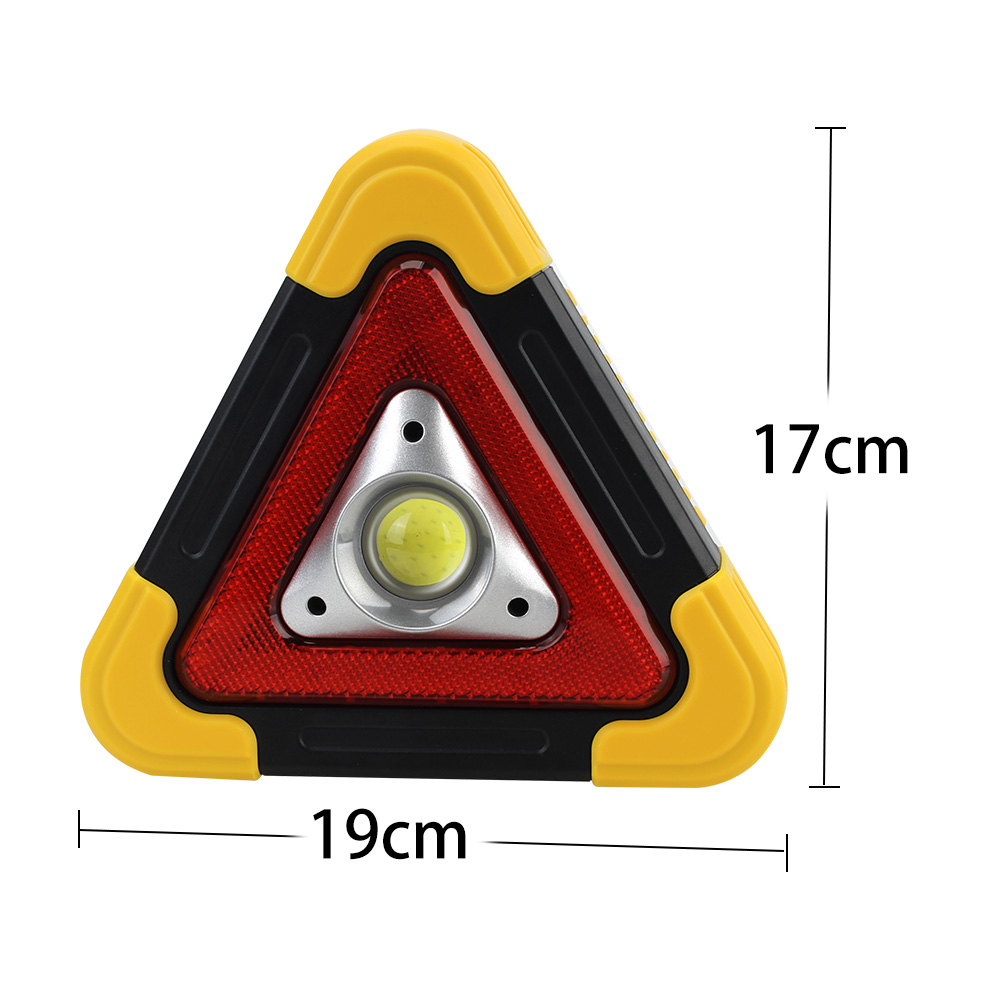 Triangle Warning Sign Road Safety Alarm lamp Portable Emergency Breakdown Flashing light on hand Car LED Work light. 
