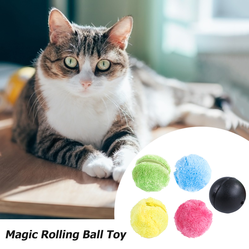 Magic Roller Ball Activation Automatic Ball Dog Cat Interactive Funny Chew Plush Electric Rolling Ball Pet Dog Cat Toy. 