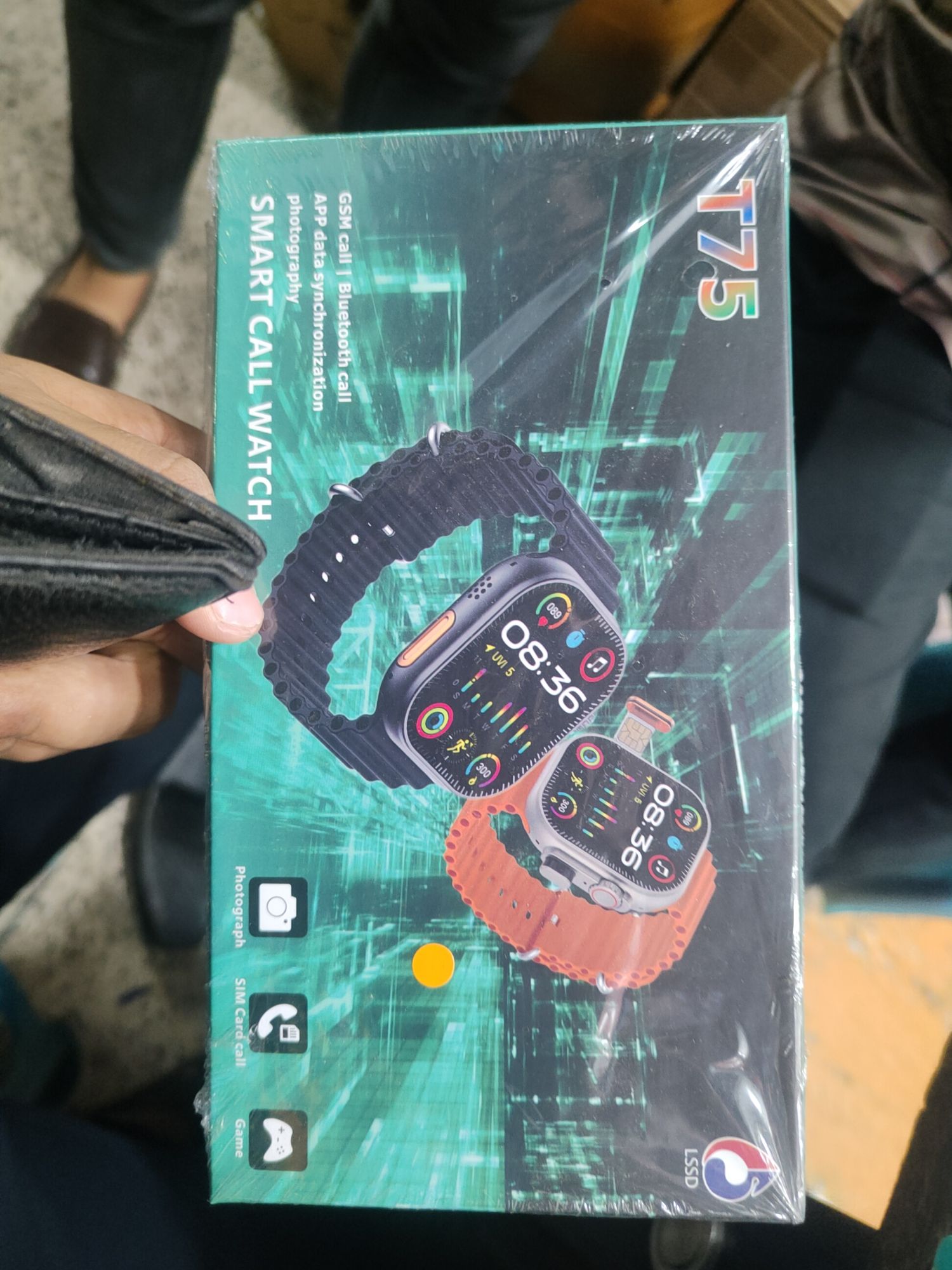 T75 Smart Watch with SIM Card Slot, Bluetooth Calling, Fitness Tracker, Camera, Game, and App Sync – Stylish Touchscreen Smart Call Watch for Android & iOS. 