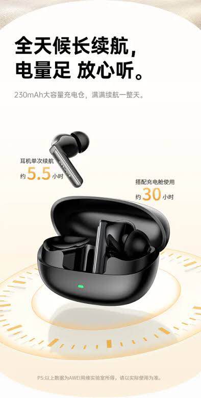 Awei T88 True Wireless Bluetooth Earphone 10mm Moving Coil Super Bass Spatial Sound Effects Earbuds 30 Hours Of Playback Time Ergonomic Design Gaming Headset. 