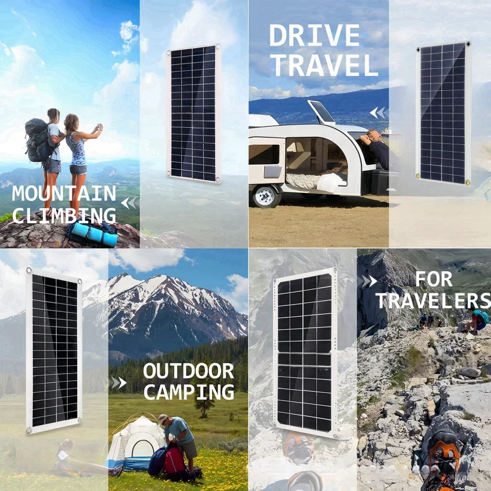 20W-1000W Solar Panel 12V Solar Cell 100A Controller Solar Panel for Phone RV Car MP3 PAD Charger Outdoor Battery Supply Camping. 