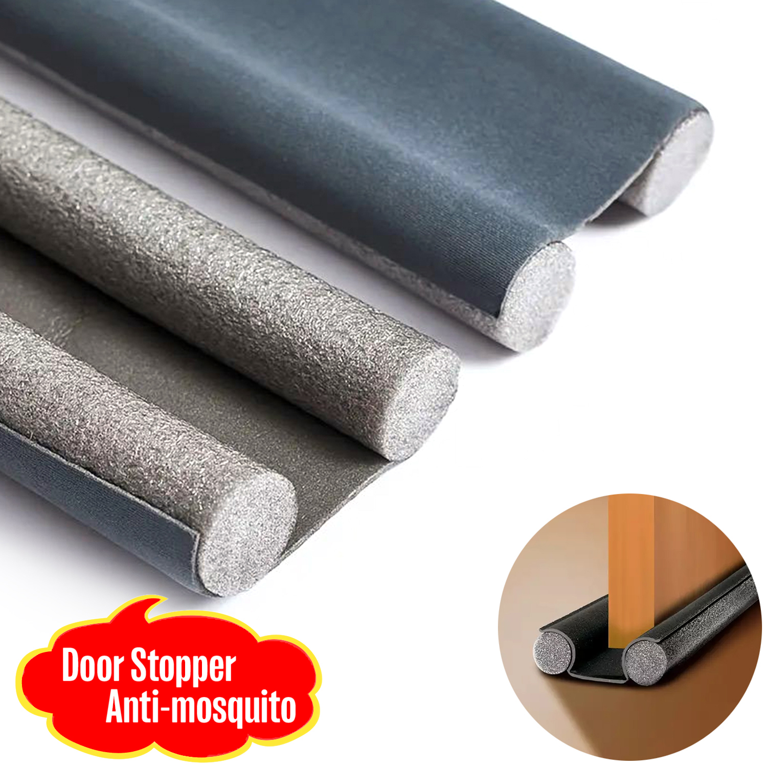 1.5-Inch x 93 cm Large Sponge Door Bottom Sealing Strip | Effective Air & Dust Draft Stopper | MULTI-COLOR Door Draft Shield. 