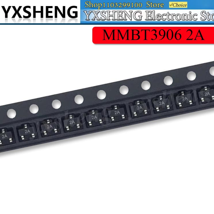 100PCS MMBT3906 2A MMBT3906LT1G 3906 2N3906 New And Original SMD Transistor