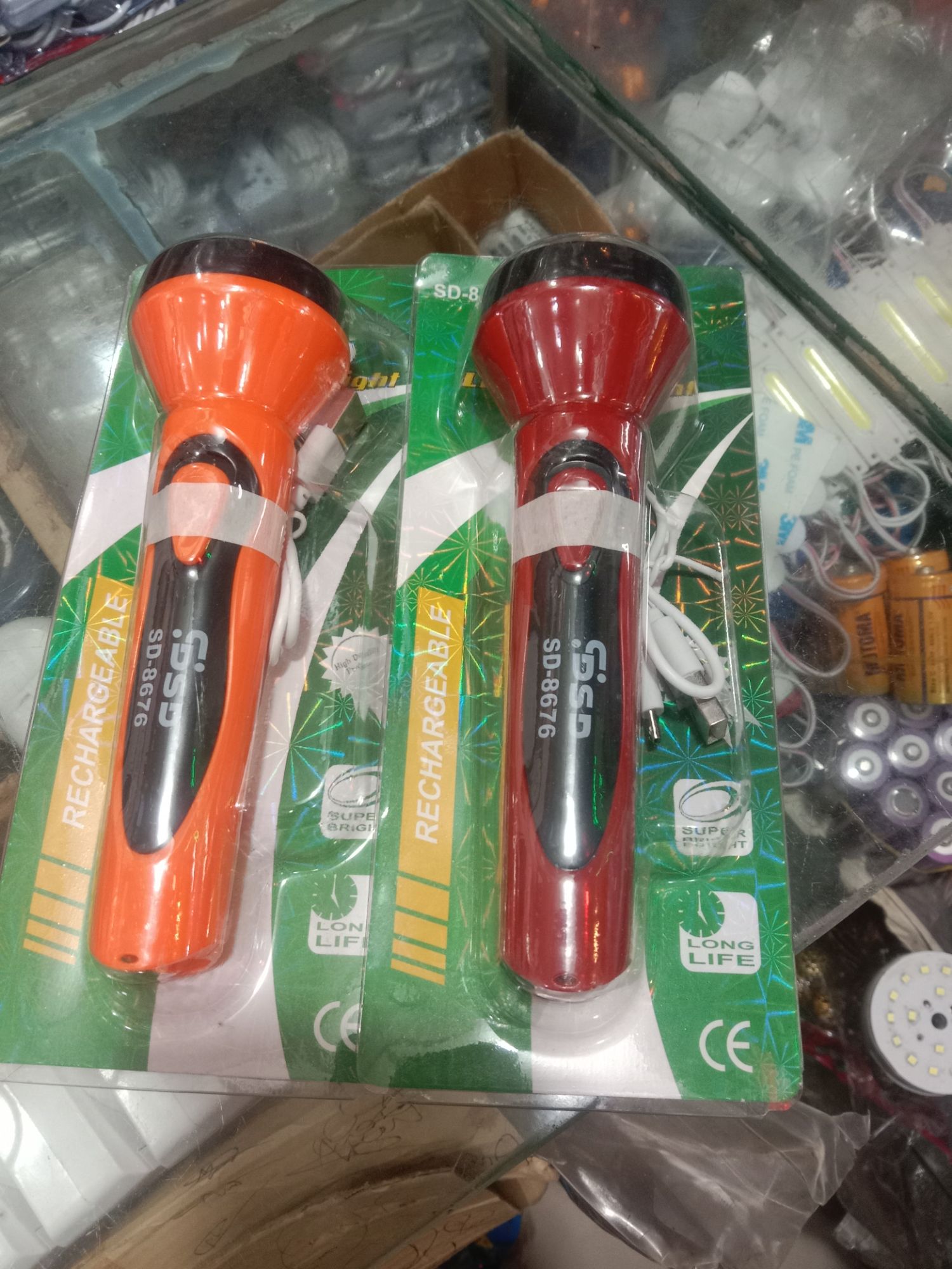 Rechargeable LED Torch Light SD-8676. 