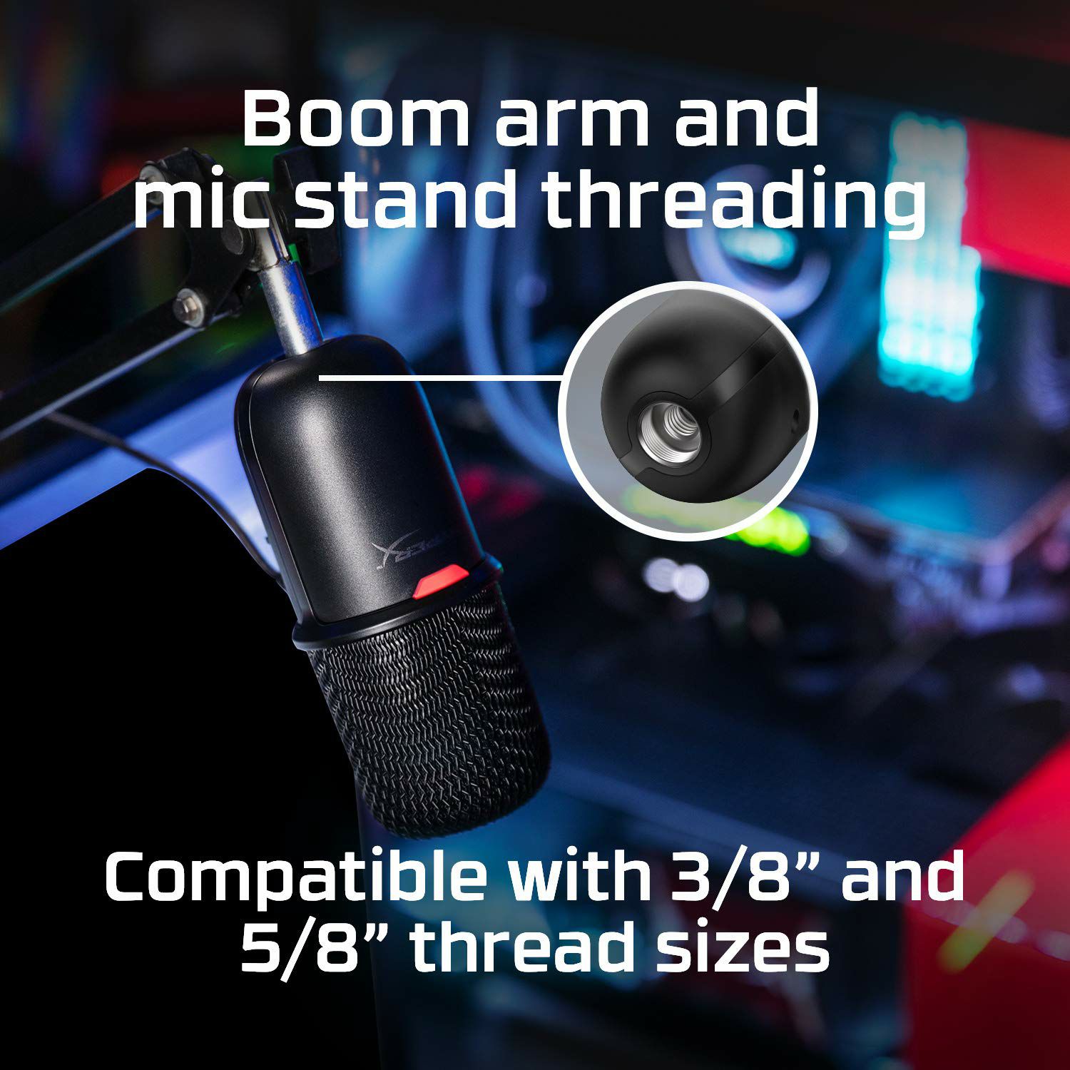 HyperX SoloCast USB Condenser Gaming Microphone,Tap to Mute Sensor,Cardioid Polar Pattern. 