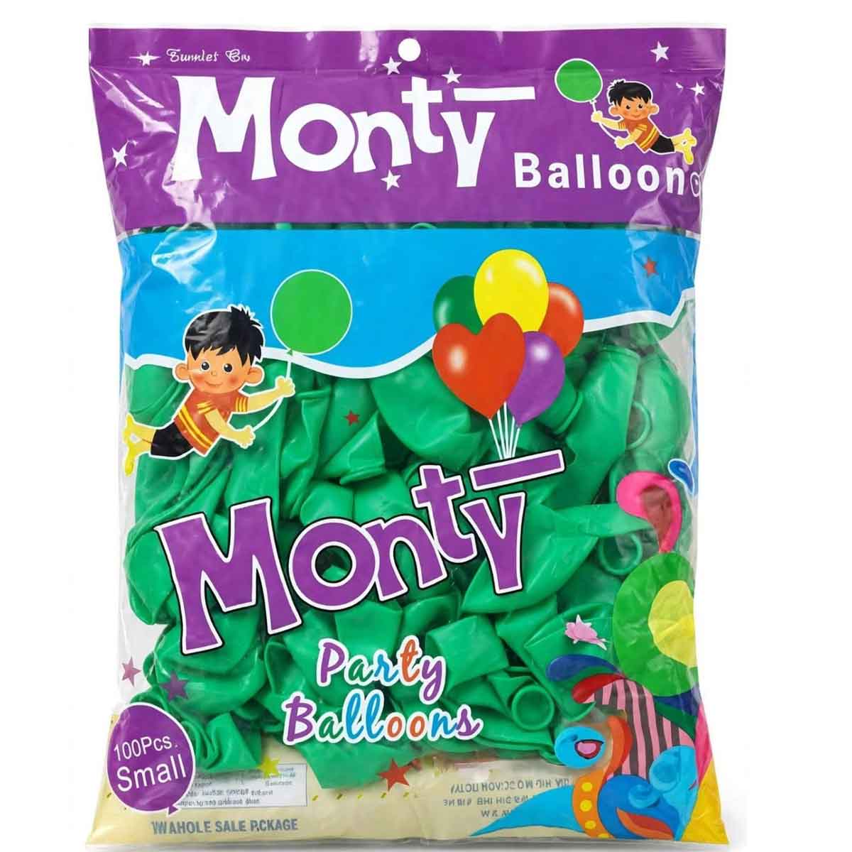 Monty Balloons (100 Pcs)-Green