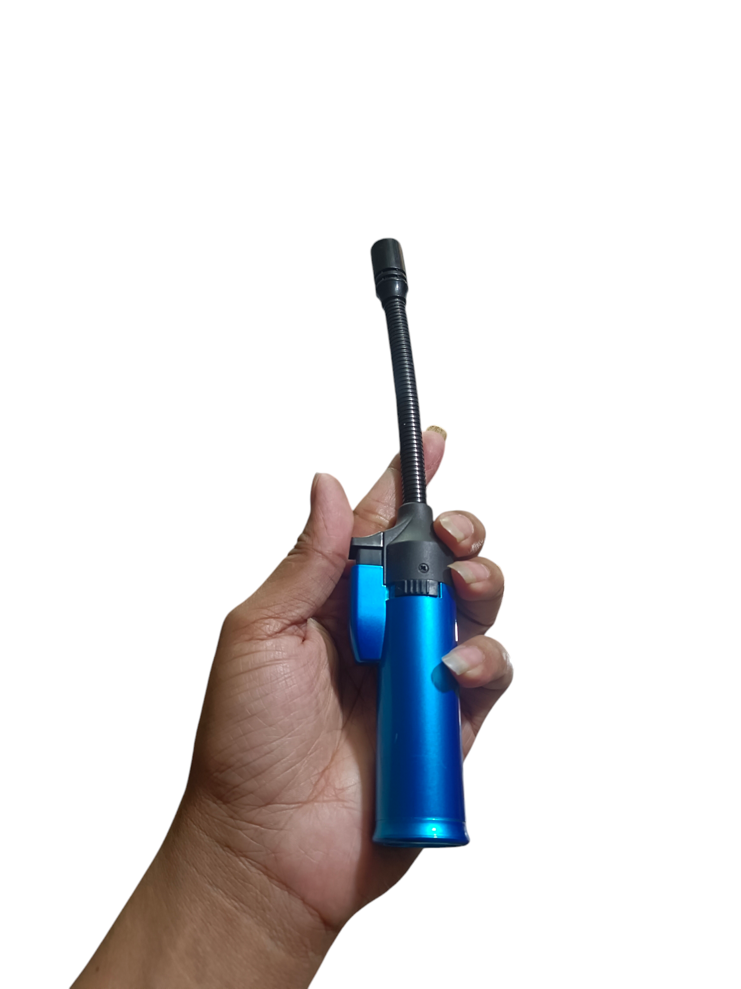 Flexible Tube Lighter with Flame Locking Function, Butane Lighter with Large Fuel Tank, Windproof Camping Lighter Kitchen Lighter
