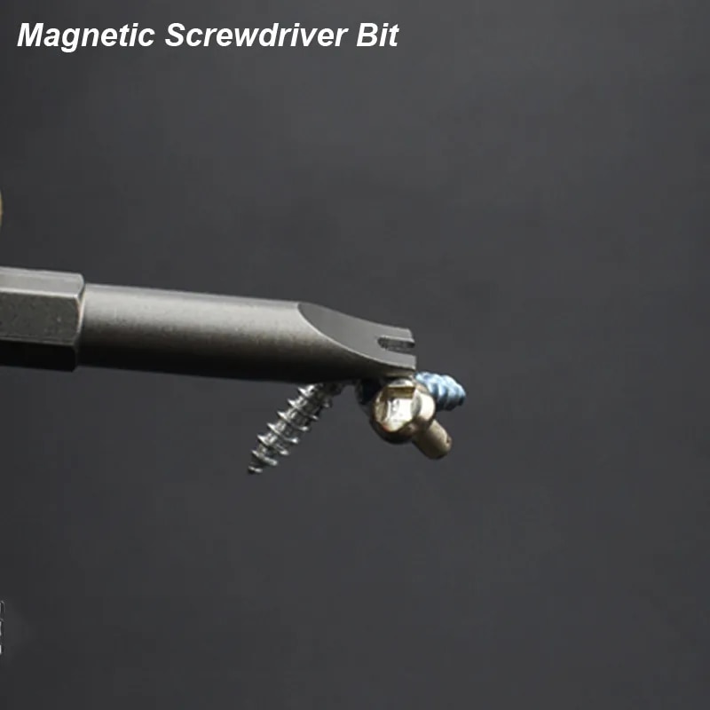 Precision Y U Shaped Triangle Screwdriver Magnetic Bit 1/4in Inner Cross Three Points Screw Driver Security Tip For Power Drill. 