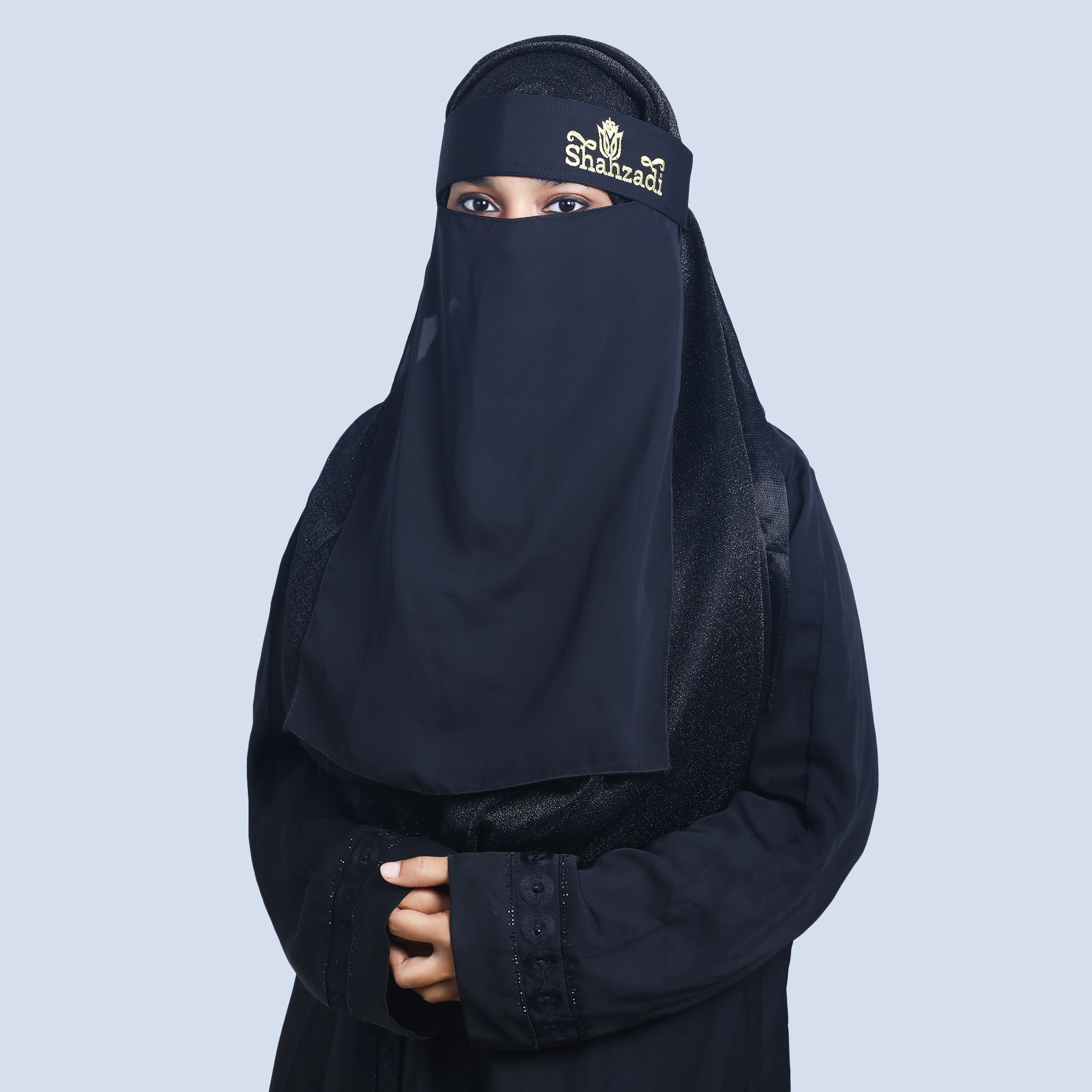 Stylish Embroidered Single Layer Niqab | Shahazadi Niqab | Trendy, Comfortable, Easy-to-Wear Design for Women